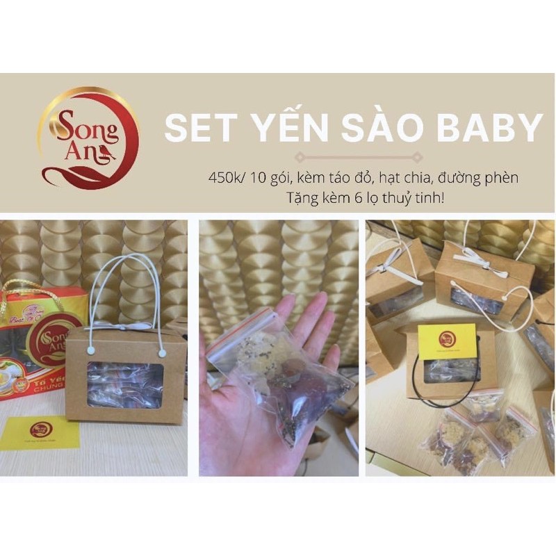 1 set 10 gói Yến baby - Yến Cao cấp Nguyên chất 100%