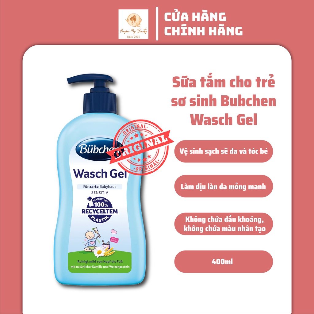 Sữa tắm cho trẻ sơ sinh Wasch gel Bubchen 400ml