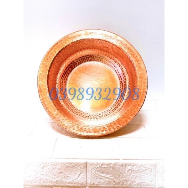CHẬU ĐỒNG ĐỎ 36  CM CHẤT LIỆU BẰNG ĐỒNG ĐỎ 💯