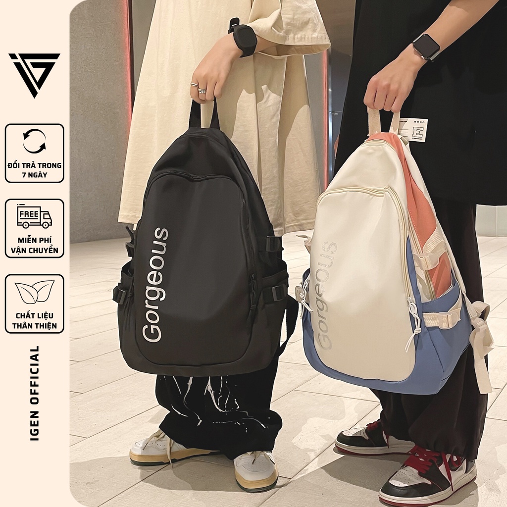 Balo thời trang nam nữ đi học thiết kế hiện đại, balo Ulzzang Hàn Quốc chống thấm nước