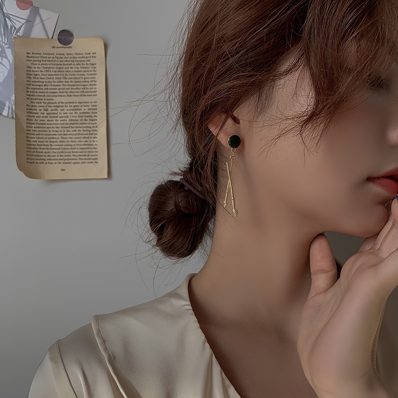 Bông Tai Kim Bạc 925 Hình Bảng Vẽ Vui Nhộn Phong Cách Retro Hàn Quốc