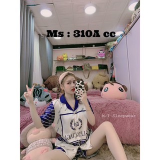 [Đồ ngủ cao cấp] Đồ bộ Pijama Lụa LATIN cộc đùi From 40-60kg