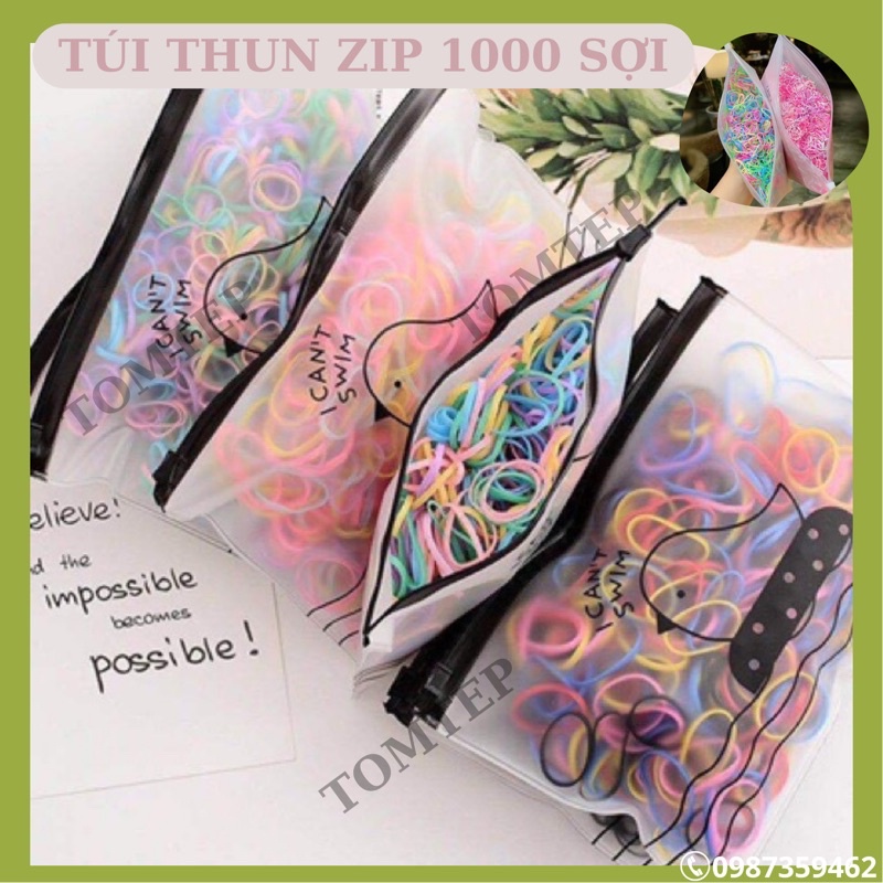 Túi thun cột tóc bịch zíp chuyên sỉ SLL giá tốt- 1000 sợi