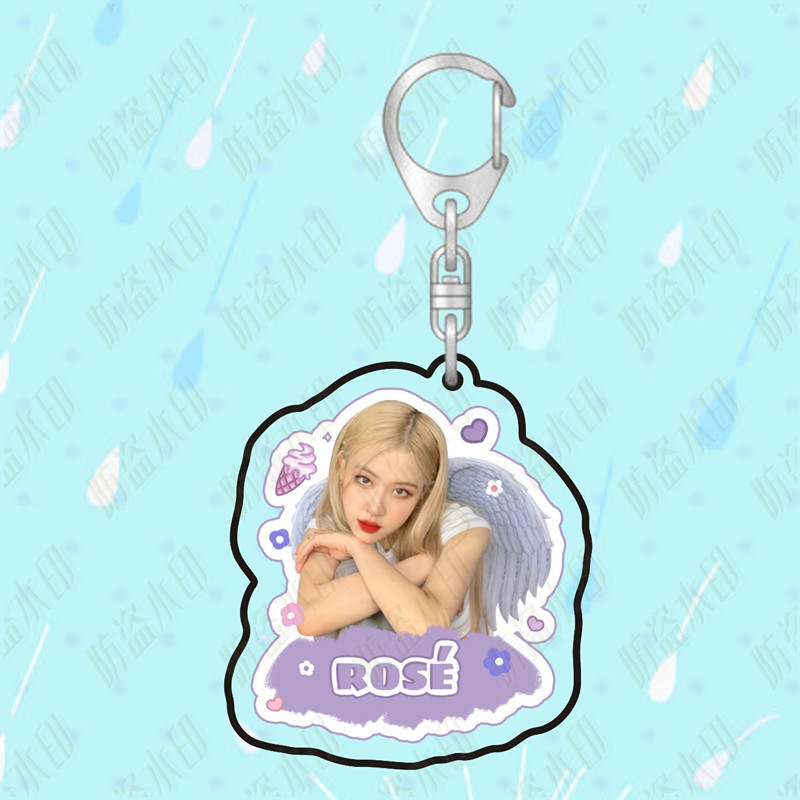 Móc khóa hai mặt in hình Blackpink đáng yêu dễ thương