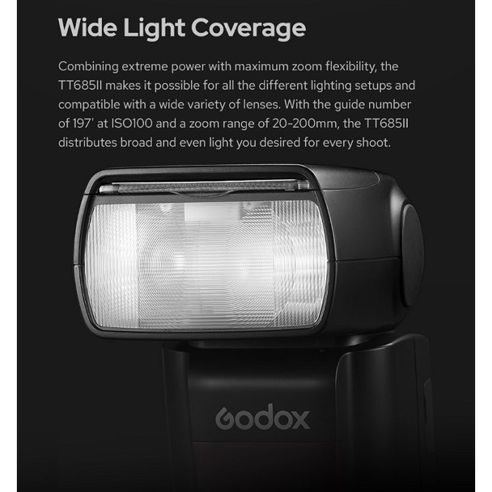 Đèn flash Godox TT685II Canon, Nikon, Sony, Fuji HL Lighitng