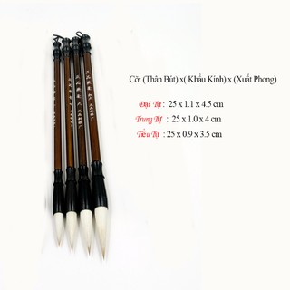 Combo 3 Cọ thư pháp kiêm hào Chính phẩm