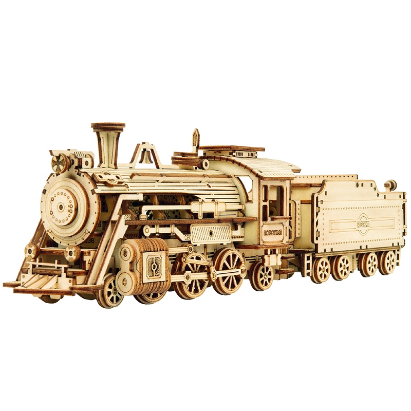 Đồ chơi lắp ráp gỗ 3D Mô hình Tàu hơi nước Robotime Prime Steam Express MC501