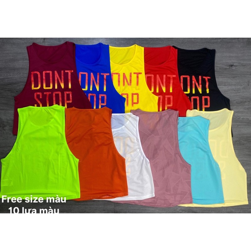 Áo thun thể thao nữ, Áo tanktop DON'T STOP thun lưới tập Gym, Yoga nữ