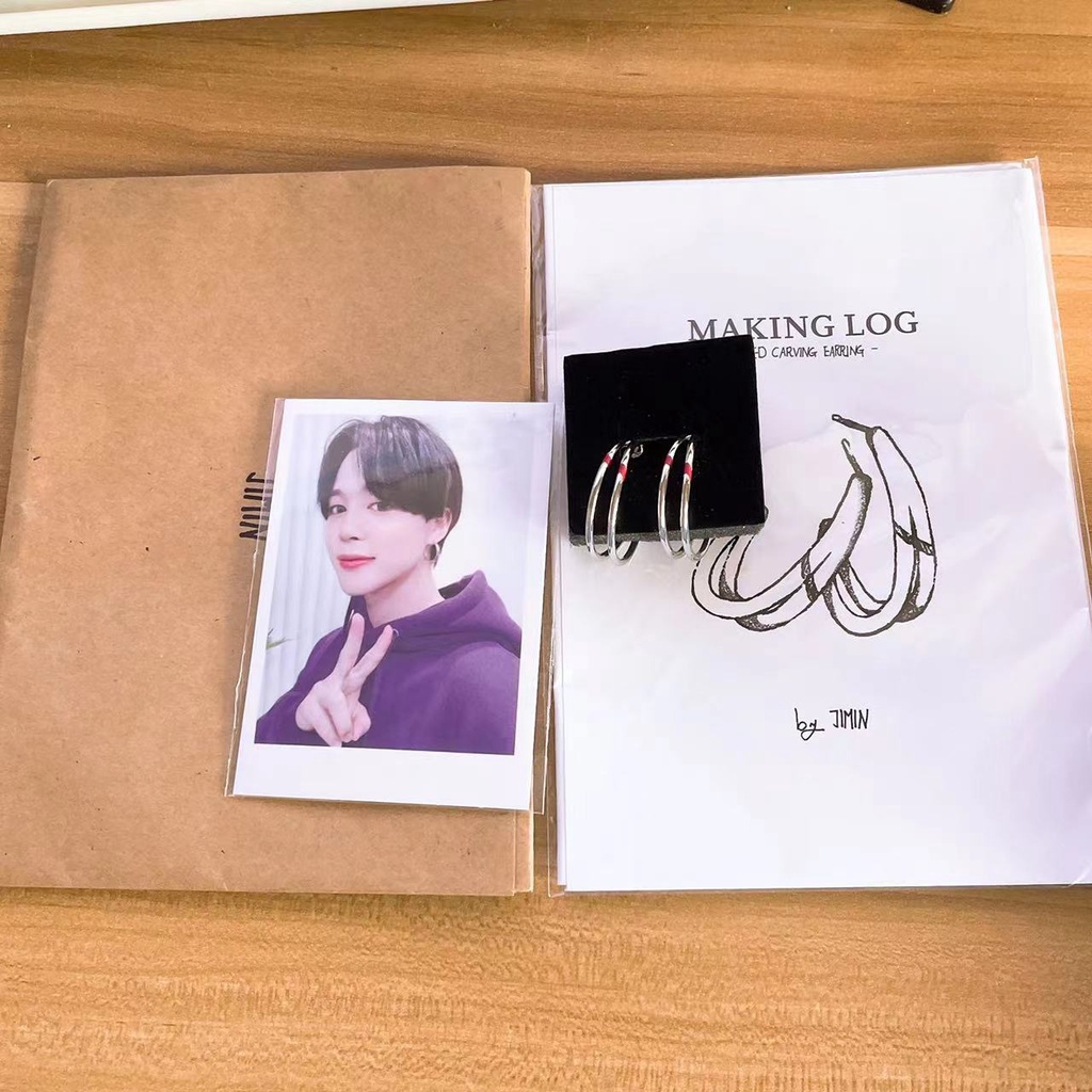 Bộ Sưu Tập Chất Lượng Cao Bộ Sưu Tập Hoa Tai MERCH By BTS Jimin