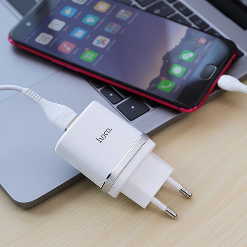 Bộ Sạc Nhanh 18W HOCO C12Q - Bộ Củ Cáp Sạc Nhanh Hỗ Trợ QC 2.0 3.0 Dây Dài 1M Cho Dòng Android Type C/ Micro USB