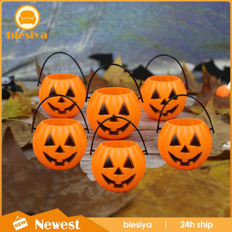 Set 6 Xô Đựng Kẹo Hình Bí Ngô Halloween