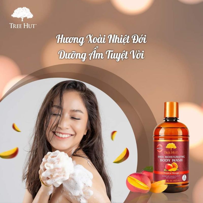 DẦU TẮM DƯỠNG THỂ TREE HUT SHEA MOISTURIZING BODY WASH TROPICAL MANGO | BigBuy360 - bigbuy360.vn