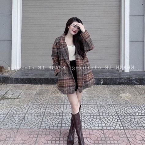 Áo khoác dạ kẻ 2 lớp cao cấp (A17) | BigBuy360 - bigbuy360.vn