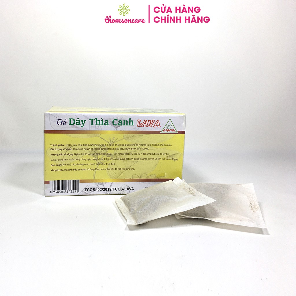 Trà túi lọc Dây Thìa Canh Lava 30 túi dành cho người tiểu đường type 1, 2 giúp làm giảm hạ đường huyết trong máu | BigBuy360 - bigbuy360.vn
