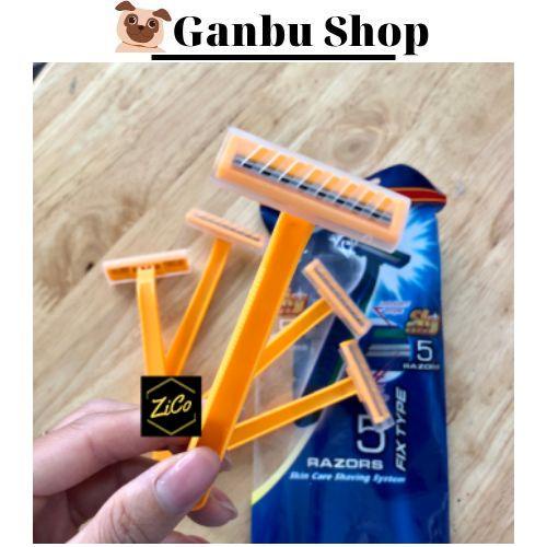 Gói 5 Dao Cạo Râu 5 Cây 2 Lưỡi Razors Fix Type VC