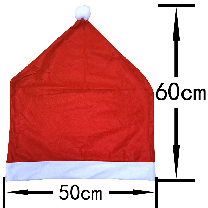 1 Tấm Bọc Lưng Ghế Hình Nón Giáng Sinh Kích Thước 60cmX50cm