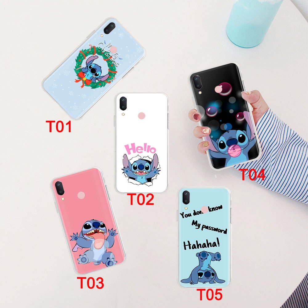 Ốp điện thoại dẻo trong suốt họa tiết hoạt hình Stitch dễ thương cho XIAOMI REDMI NOTE 6 8 PRO 8T 6A 8A 85GT