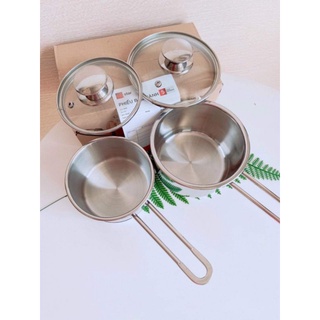 Nồi quánh nấu bột Inox 3 đáy Five star cho bé ăn dặm