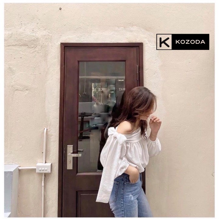 Áo Trễ Vai Nữ Tay Bồng Hở Vai Dài Kiểu Dáng Rộng Chất Vải Mát Mã 518 You Store