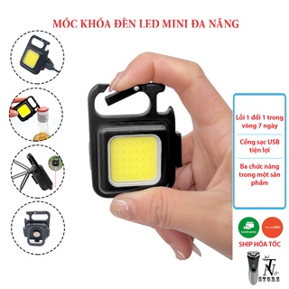 Đèn pin mini móc khóa đèn LED siêu sáng sạc USB tiện dụng