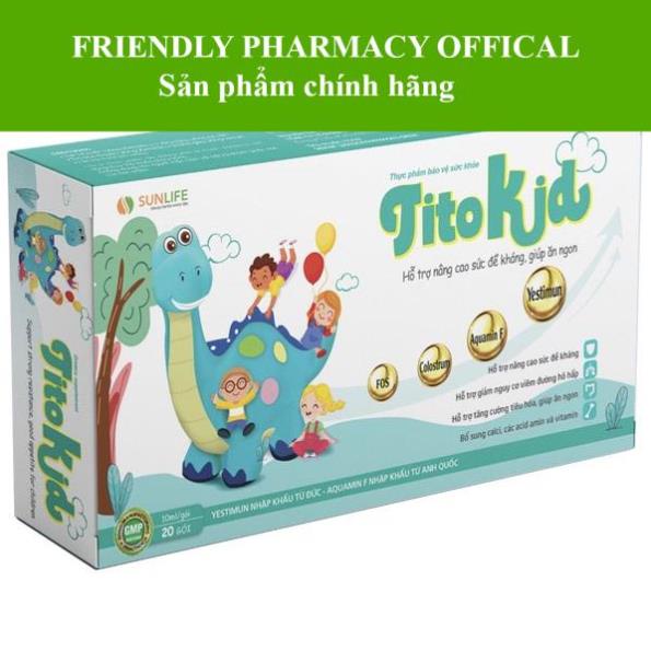 TITOKID - Hỗ trợ tăng cường tiêu hóa, giúp ăn ngon, nâng cao sức đề kháng (20 gói)