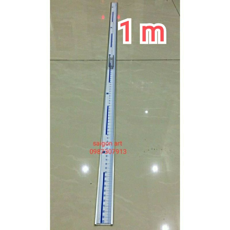 THƯỚC NHÔM GIÁO VIÊN Có Gờ Cầm 1mét x 2,8cm