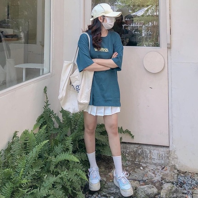 Áo Thun Nữ Form Rộng Cổ Tròn JEM CLOSET Chất Liệu Cotton Áo Phông Unisex MOTH Thiết Kế Basic In Chữ Sau Lưng 10286