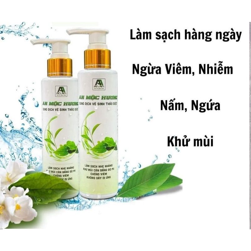 Dung dịch vệ sinh phụ nữ Organic An Mộc Hương chiết xuất từ thực vật hữu cơ chai 150ml, Thảo Mộc An An