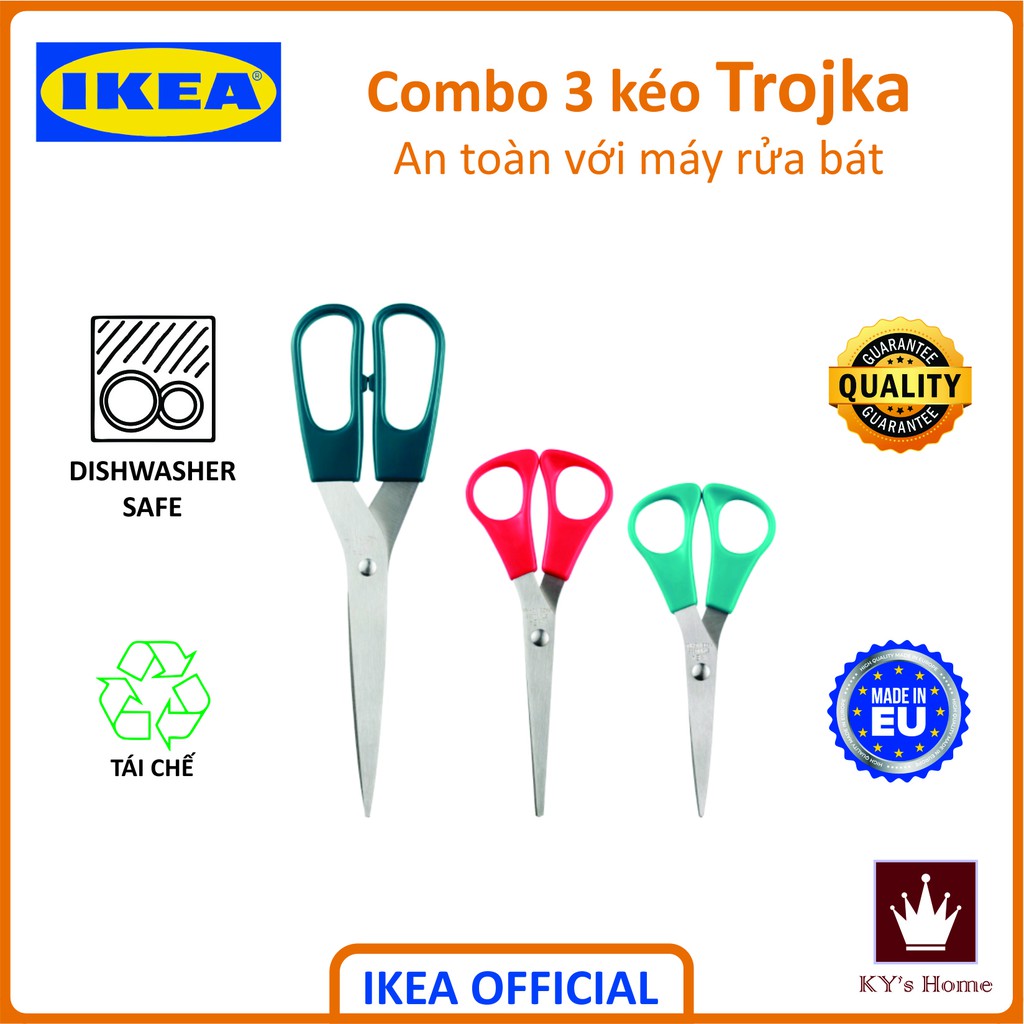 Combo 3 kéo Ikea Trojka nhiều màu nhiều kích cỡ