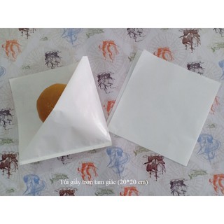 100 Túi giấy đựng bánh mì trơn (không in)