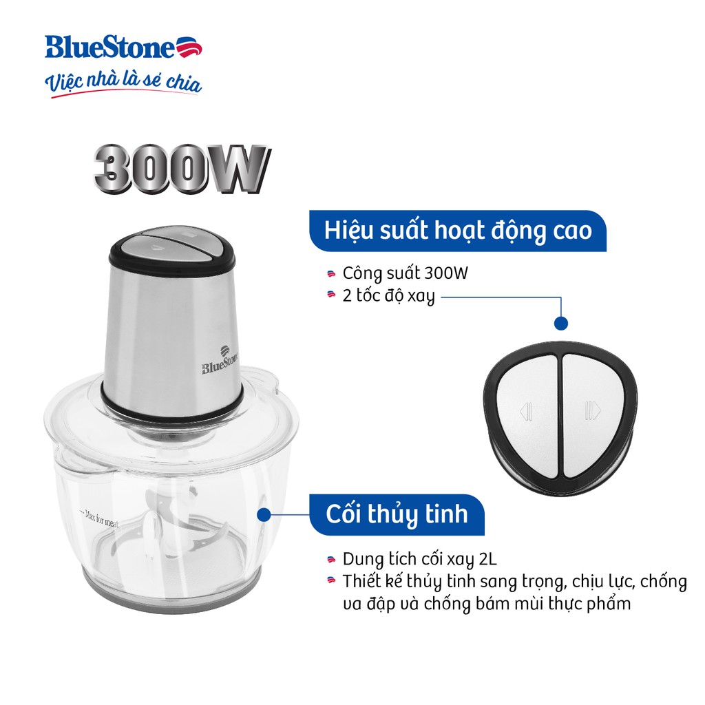 máy xay thịt đa năng công suất 300W hàng chính hãng Bluestone CHB-5149 Gia Dụng Hướng Dương