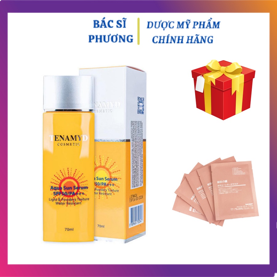 Huyết thanh chống nắng TENAMYD Aqua Sun Serum SPF50/PA+++ 70ml