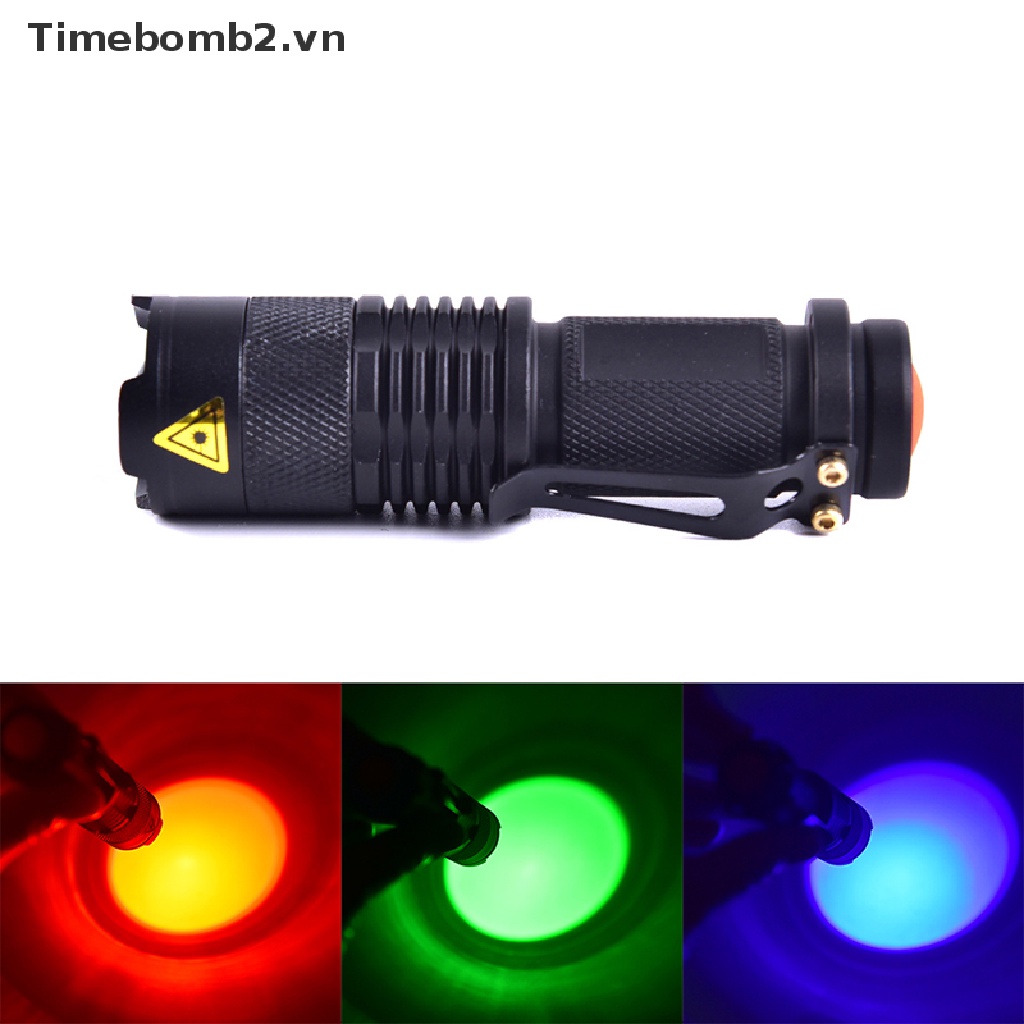 Đèn pin bóng led chuyên dụng cắm trại săn bắn tăng tầm nhìn ban đêm đỏ xanh lá xanh lam