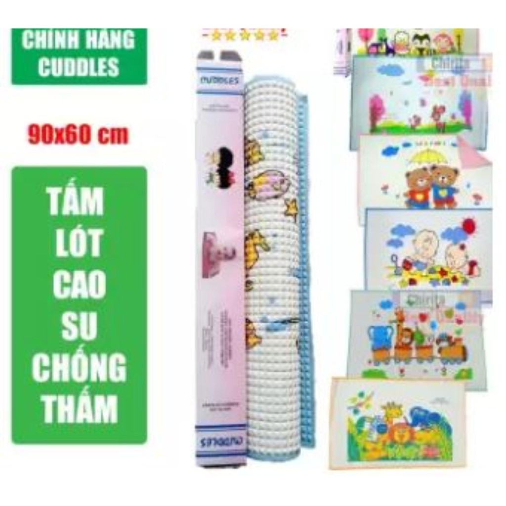 Tấm lót cao su CUDDLES cho bé (90x60cm). Tấm lót chống thấm