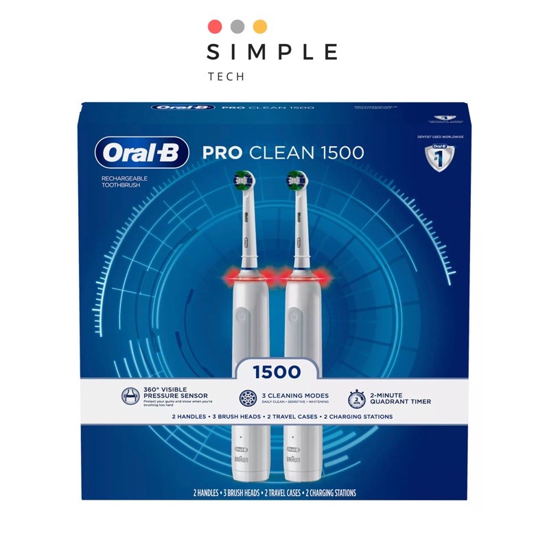 Bàn chải điện Oral-B ProAdvantage 1500 ( Set 2 bộ/ Tách set )