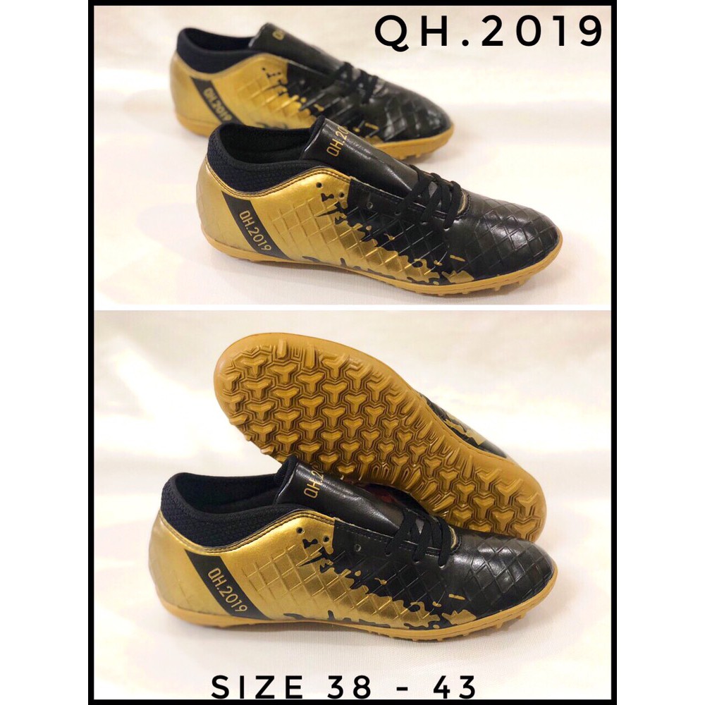 Giày đá bóng cổ thun QH2019 -sân nhân tạo - đế khâu full - y hình 100%- tặng tất chống trơn