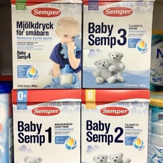 Sữa semper thuỵ điển đủ số 1-2-3-4