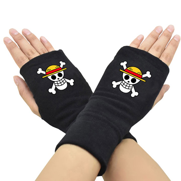 Găng tay One Piece Luffy Xỏ Hở Ngón Nữ Và Nam chống nắng cho Mùa hè - Chống Lạnh Cho Mùa Đông Tuyệt Vời