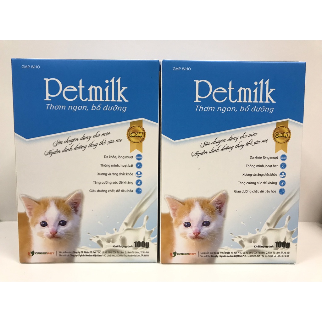 Sữa bột cho chó mèo Petmilk 100GR