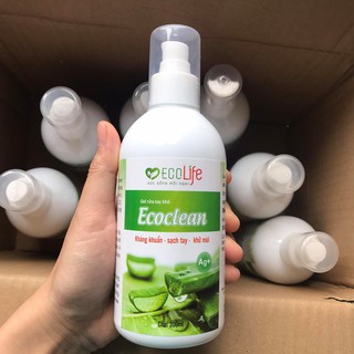 GEL RỬA TAY SÁT KHUẨN 99,99% - ECOCLEAN 300ML- MÁT, KHÔNG DÍNH TAY, KHÔ NGAY LẬP TỨC, HƯƠNG THƠM DỊU, LÂU PHAI