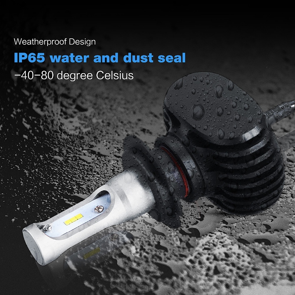 Set 2 Đèn Pha LED S1 H1 H11 H7 9005 9006 H4 Hi / lo 50W 8000LM Cho Xe Hơi