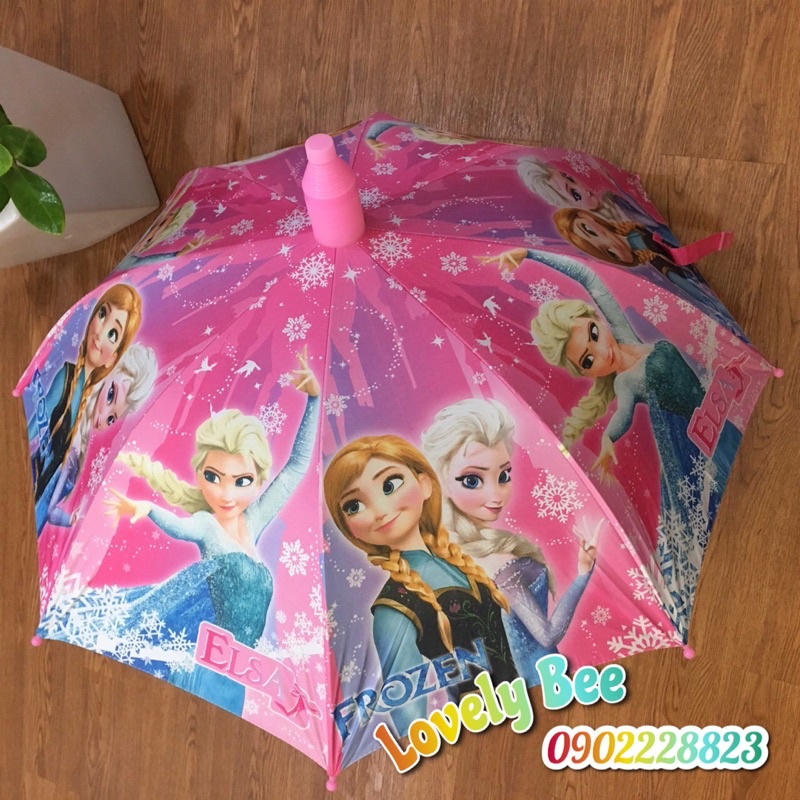 Ô - Dù Elsa Hồng Cho Bé Gái (Ô Cao Cấp Cho Bé)