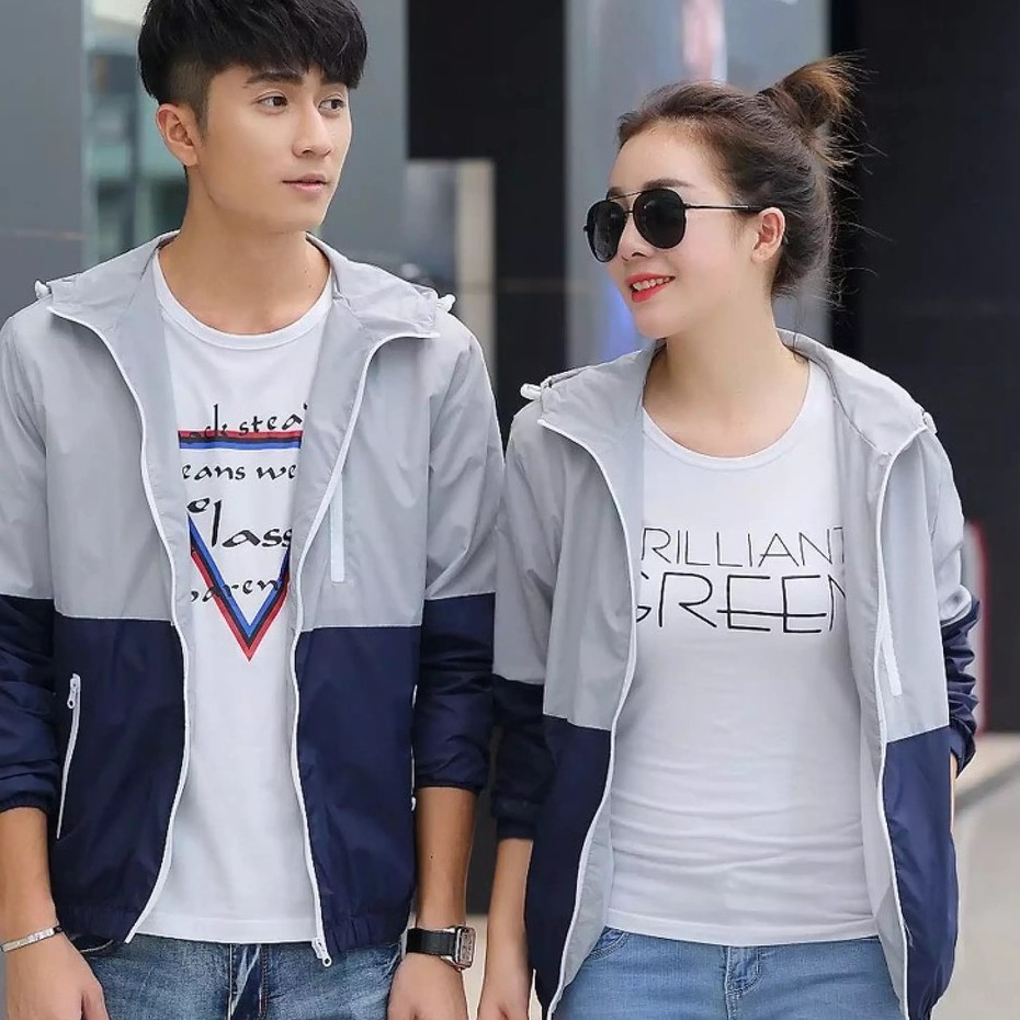 Áo Khoác Dù Nam 2 lớp màu xám xanh Muradfashion, Áo Khoác Nam mẫu mới hot trend 2021 NT7915