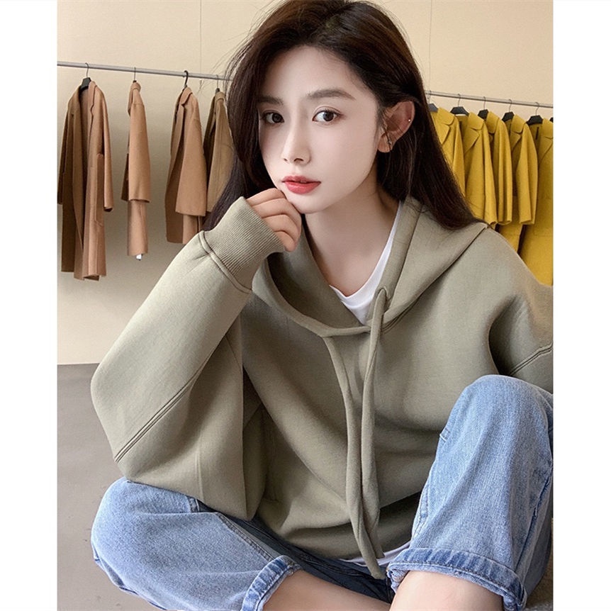 Áo hoodie dáng rộng thời trang thu đông cho cặp đôi