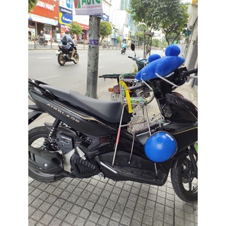 Ghế đi xe máy có vòng bảo vệ Air Black ( ghế inox)
