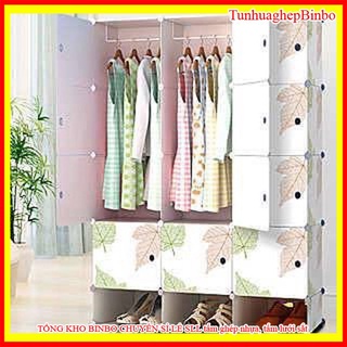 Tủ nhựa lắp ghép 12 ô lá phòng kèm 3 ô giày