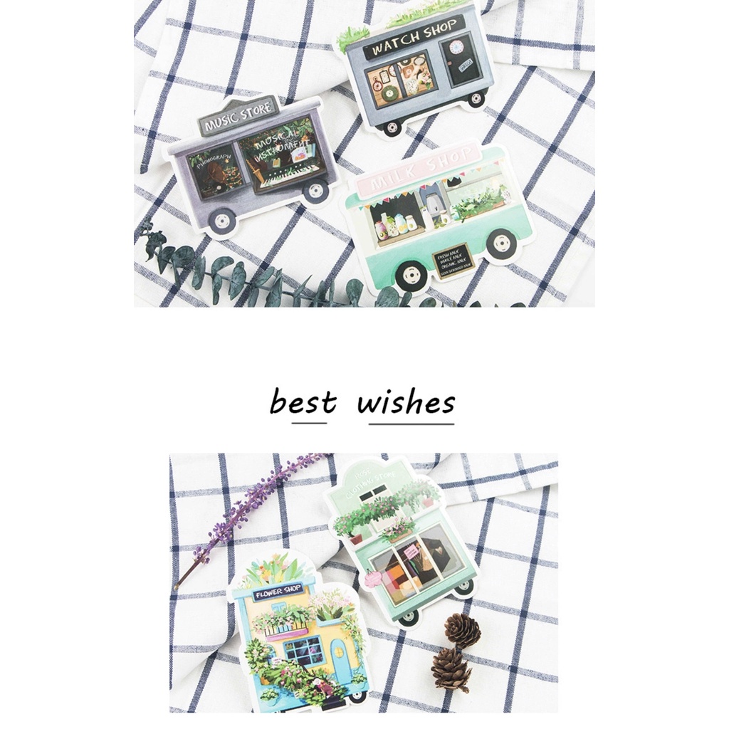 Postcard/Bưu thiếp hình xe ô tô chở hoa