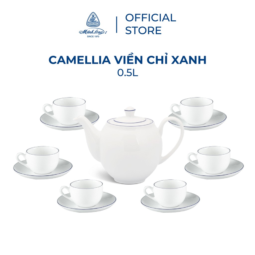 BỘ ẤM TRÀ MINH LONG CAMELLIA 0.5L