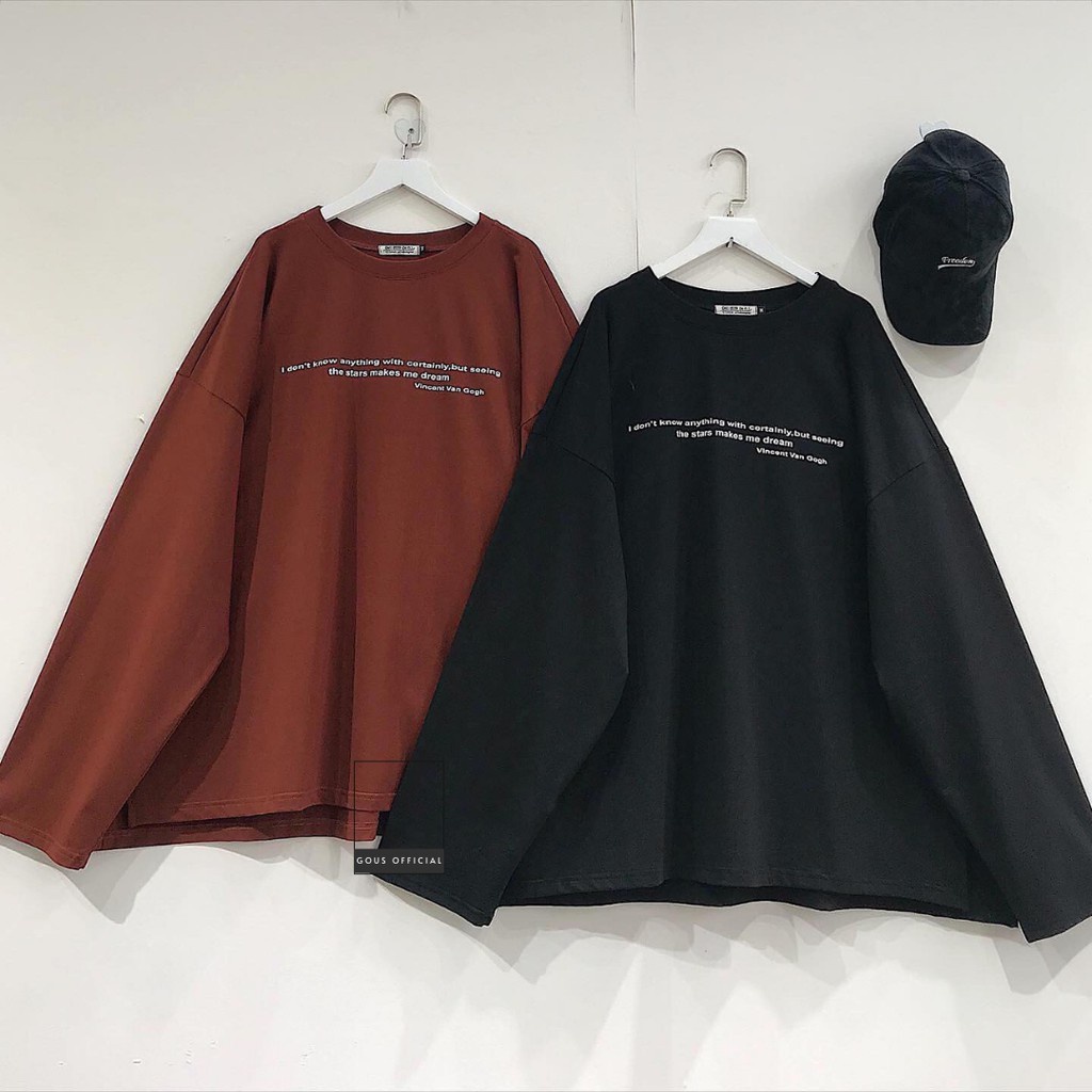 Áo Phông Dài Tay Nữ Unisex Phông Nhiều Màu VVG Chất Liệu Cotton Phong Cách Trẻ Trung Năng Động - 1807 Gous Official