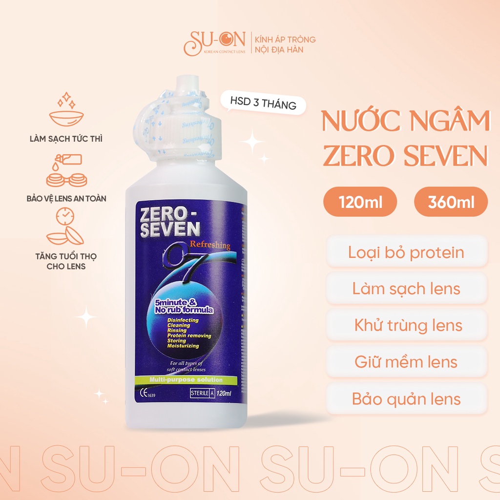 Dung Dịch Nước Ngâm Kính áp tròng Zero Seven 120ml
